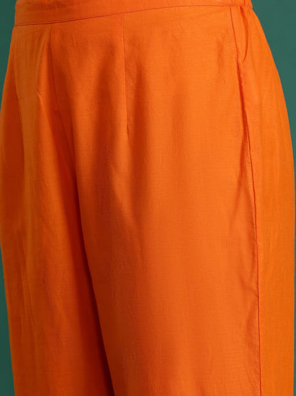Dhiyona IE Bandhani Printed Sequinned Pure Cotton Kurta With Trousers & Dupatta