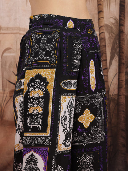Ethnic Motifs Printed Regular Kurta With Palazzos
