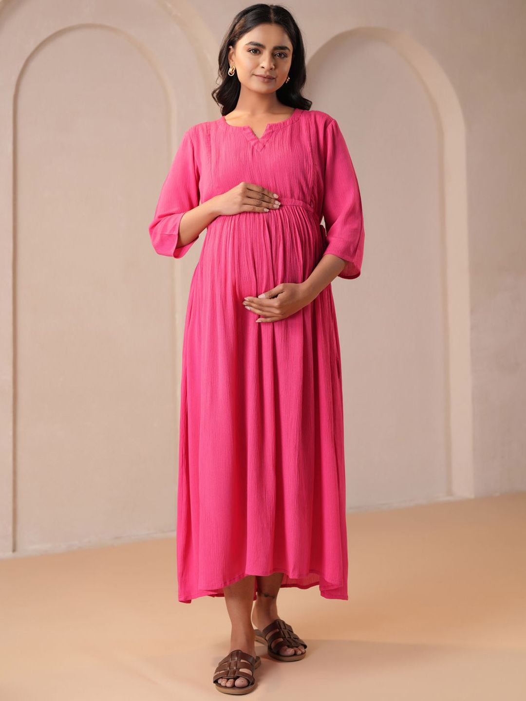 Dhiyona AY Women's Fit & Flared Maternity Ethnic Dresses