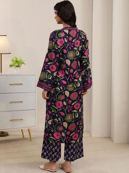 Women Floral Printed Regular Kurta with Palazzos