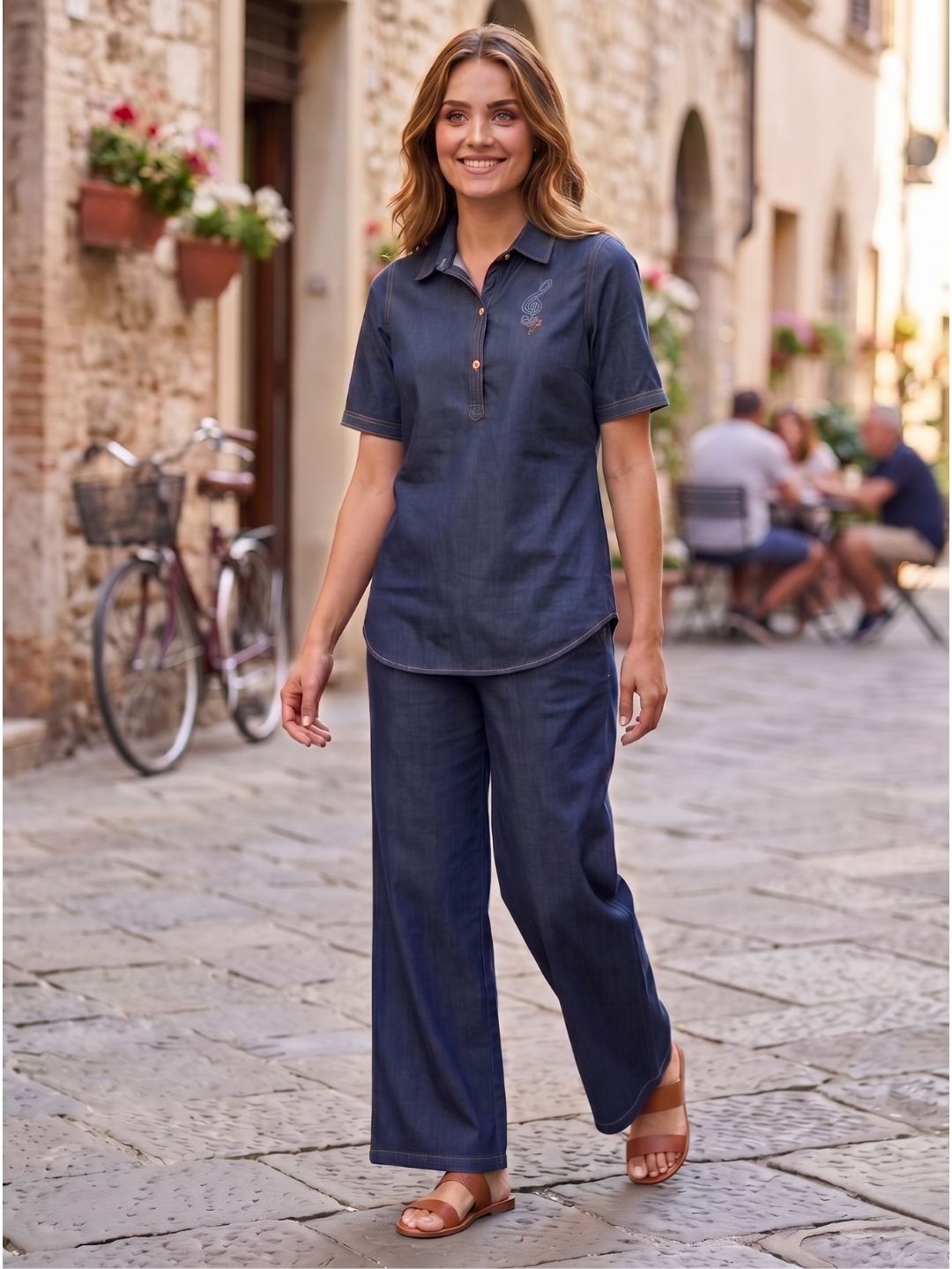 Prisha Uranian Denim Cotton Co-ord Set