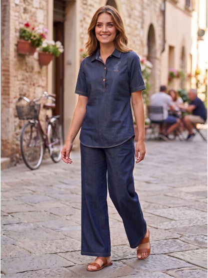 Prisha Uranian Denim Cotton Co-ord Set