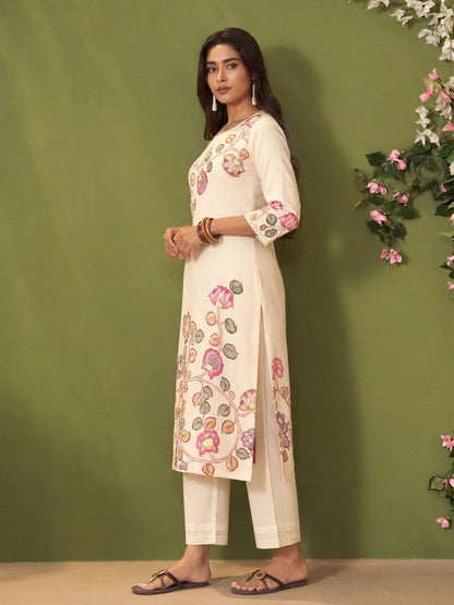 Itrh Parch Cotton Linen Suit Set