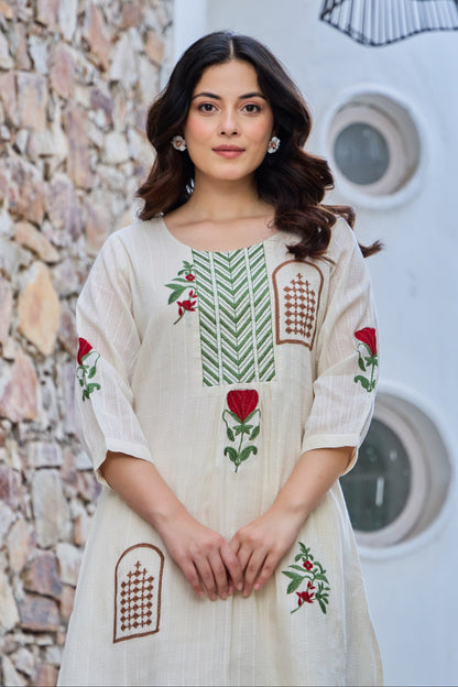 Tiara platinum embroidery co-ord set