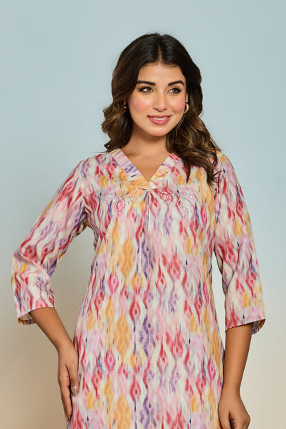 Bindiya Candy Linen Kurta Pant set