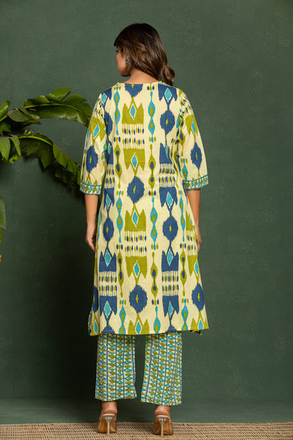 SASHA PASTEL PRINTED KURTA PANT SET