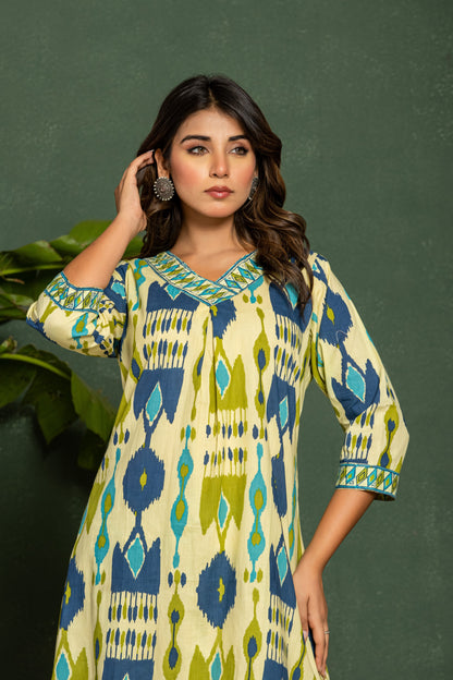 SASHA PASTEL PRINTED KURTA PANT SET