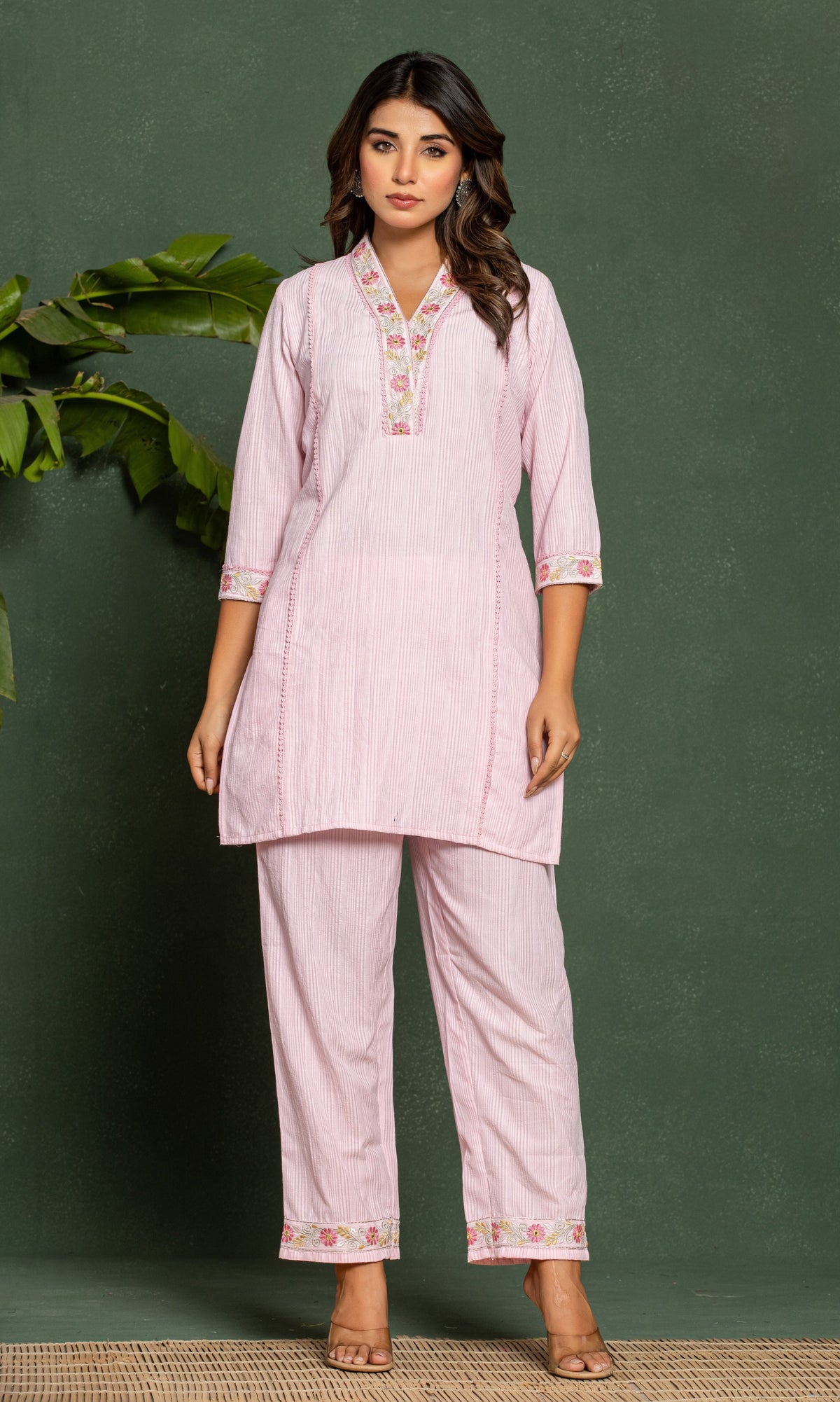 ITI FLOSS COTTON KURTA PANT SET