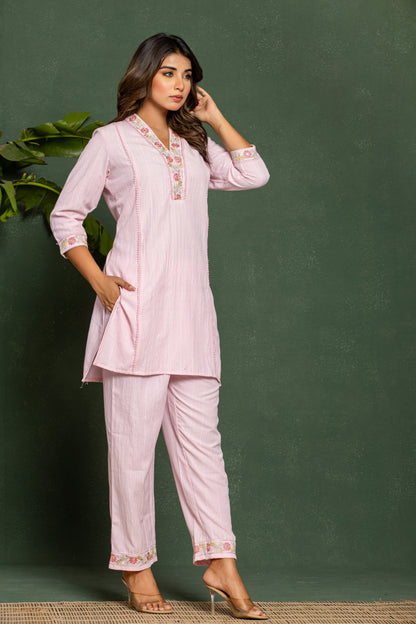ITI FLOSS COTTON KURTA PANT SET