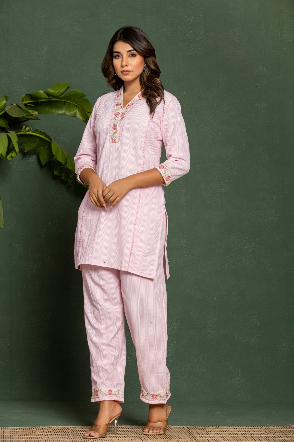 ITI FLOSS COTTON KURTA PANT SET