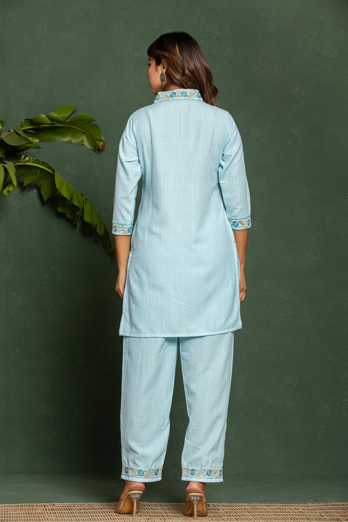 ITI OCEAN COTTON KURTA PANT SET