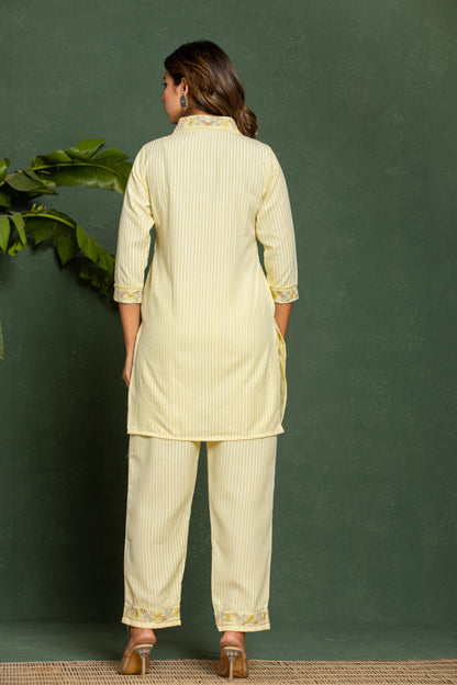 ITI DAFFODIL COTTON KURTA PANT SET