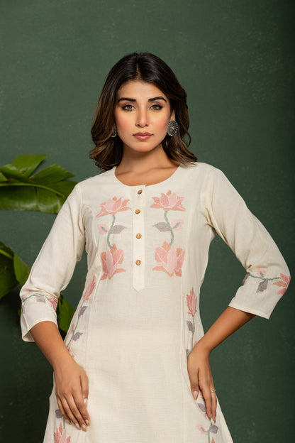 UMA ANGEL COTTON KURTA PANT SET