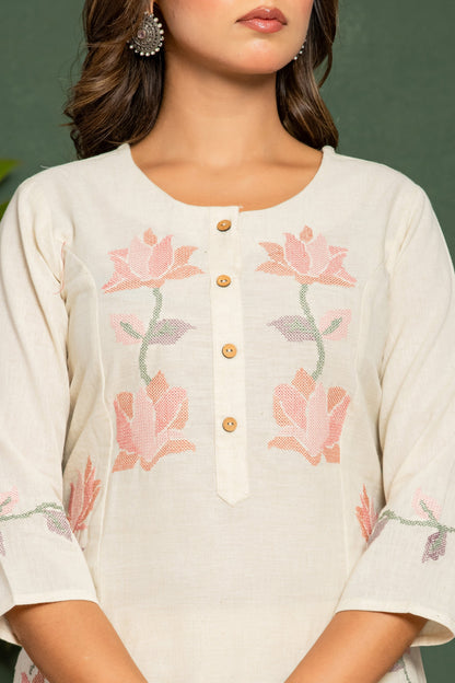 UMA ANGEL COTTON KURTA PANT SET
