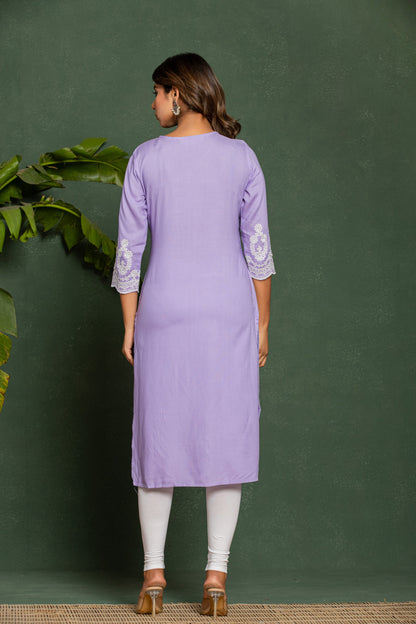 UMA LILAC COTTON KURTI