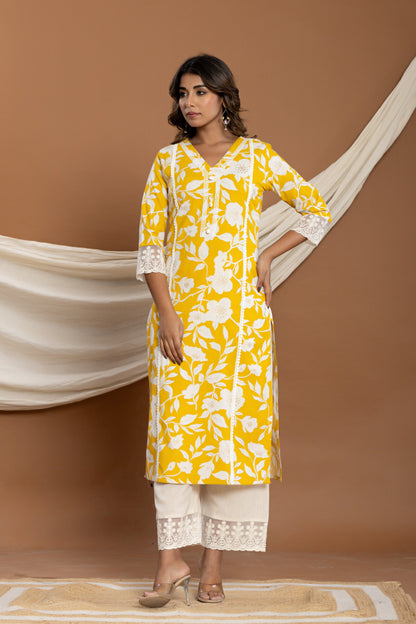 Hardik amber cotton kurta pant set