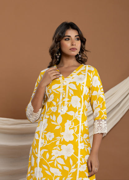 Hardik amber cotton kurta pant set