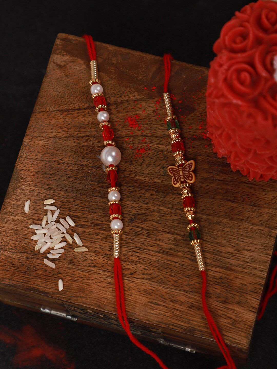 Dhiyona Unisex Set Of 2 Thread Rakhi