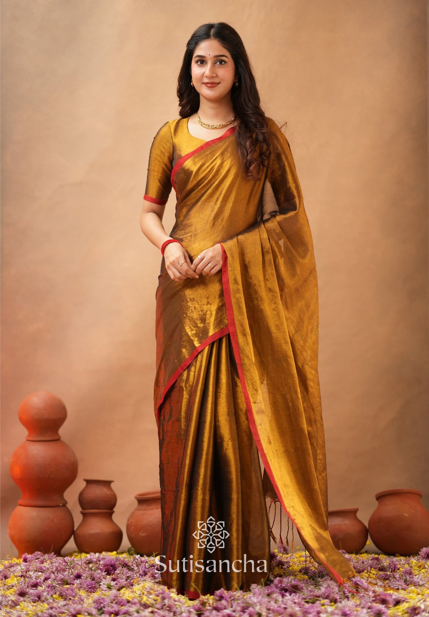 Dhiyona SS Woven Poetry Artisanal Handloom Tissue Cotton Saree