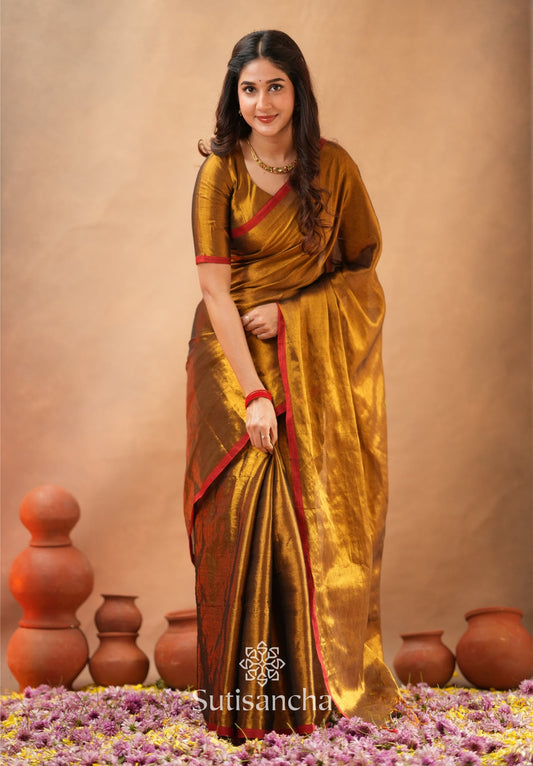 Dhiyona SS Woven Poetry Artisanal Handloom Tissue Cotton Saree