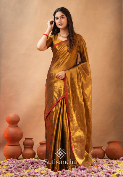 Dhiyona SS Woven Poetry Artisanal Handloom Tissue Cotton Saree