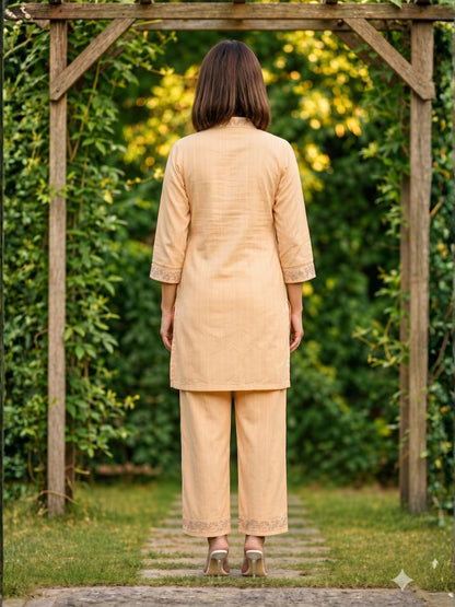 ITI CORAL COTTON KURTA PANT SET