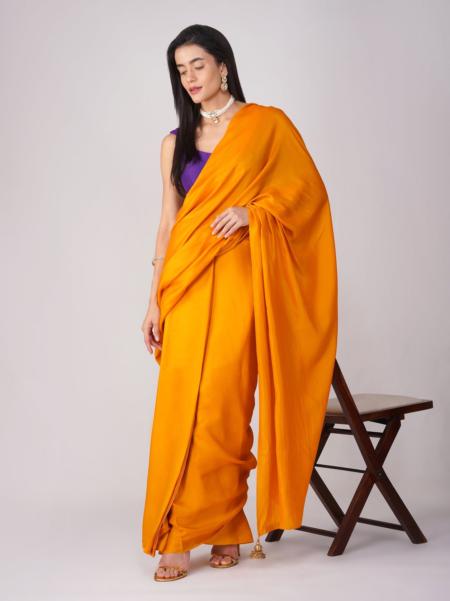 Dhiyona ST Violet Veil Purple Back-Tie Blouse