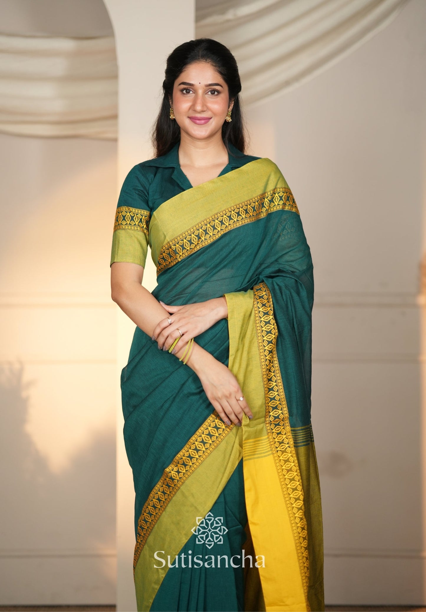 Dhiyona SS Timeless Weave Bengal Cotton Saree by Sutisancha