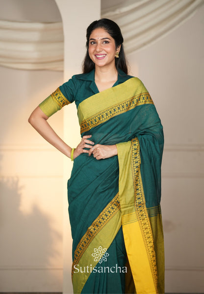 Dhiyona SS Timeless Weave Bengal Cotton Saree by Sutisancha
