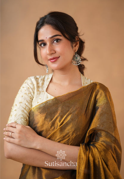 Dhiyona SS Beads Bloom Tissue Elegance