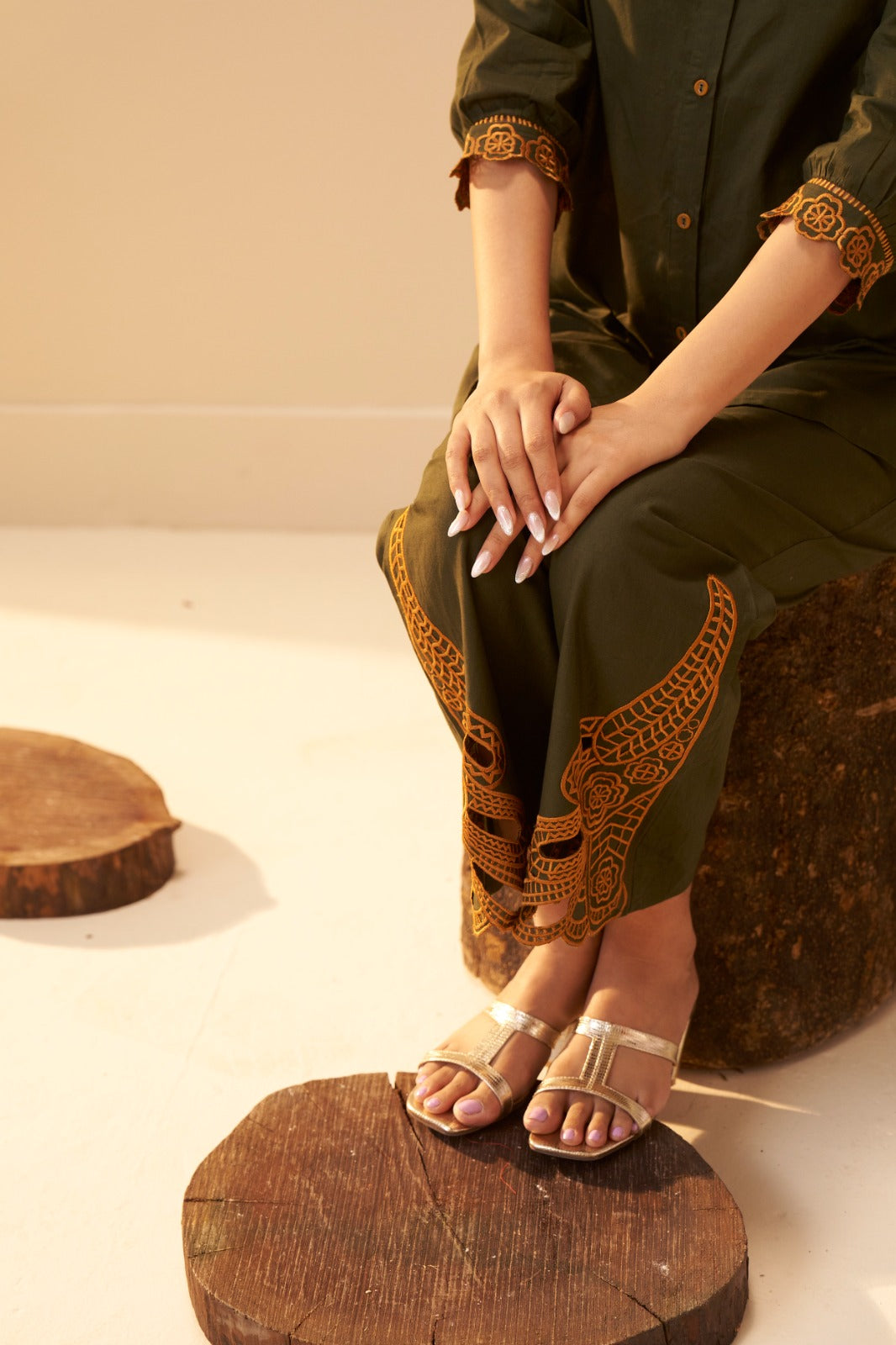 Tisca forest embroidery co-ord set