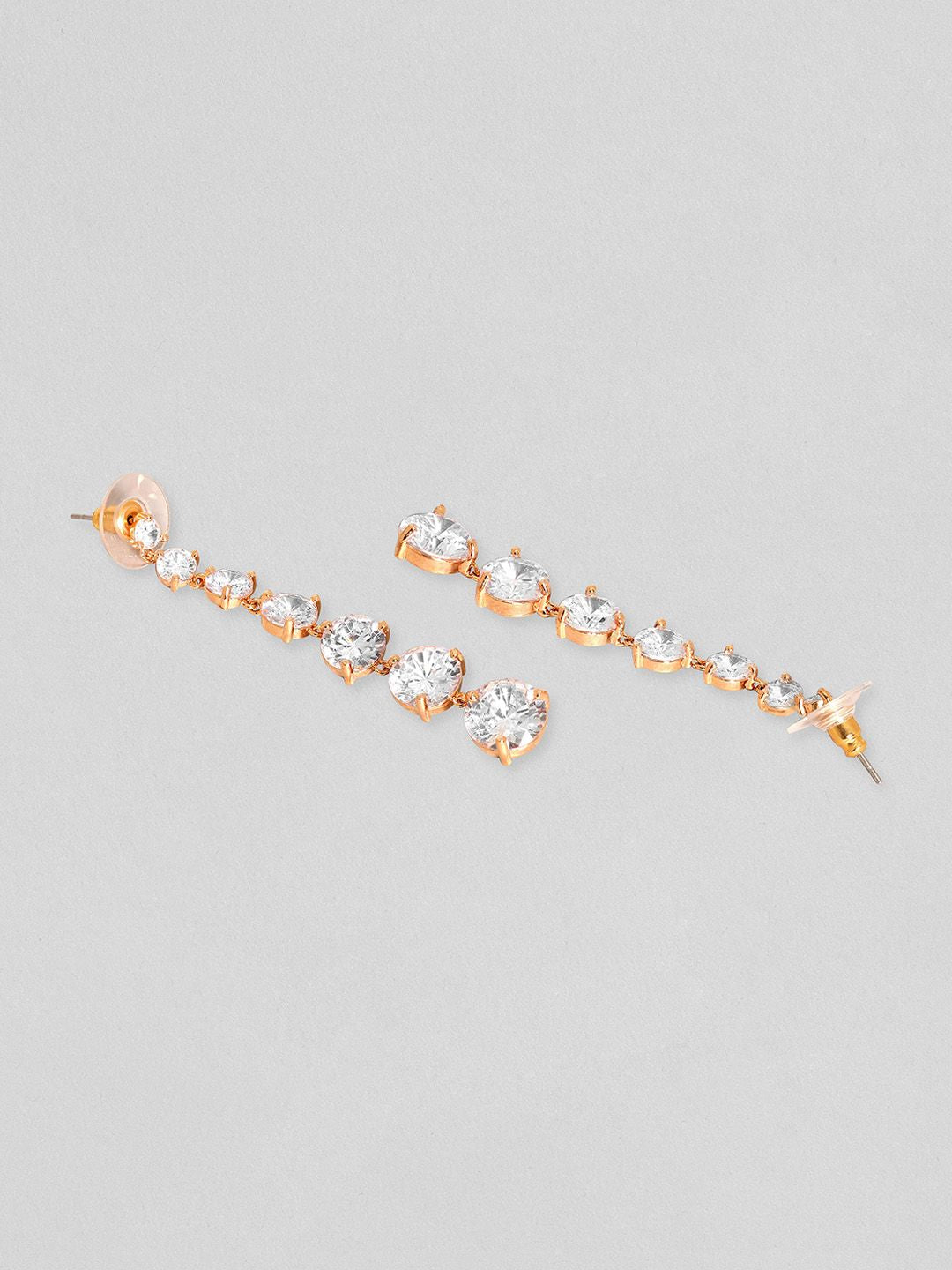 Dhiyona RJ Women's Gold-Plated Contemporary Drop Earrings