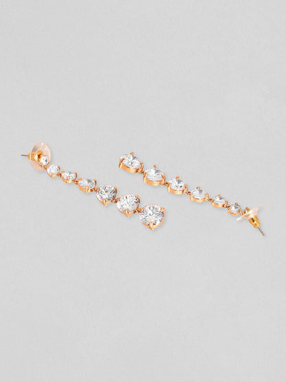 Dhiyona RJ Women's Gold-Plated Contemporary Drop Earrings