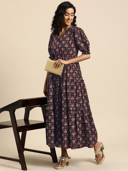 Dhiyona AY Women's Floral Printed Maxi Dress