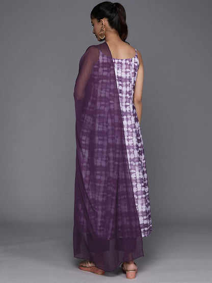 Dhiyona VA Women'sPrinted Chanderi Silk Kurta with Trousers & Dupatta