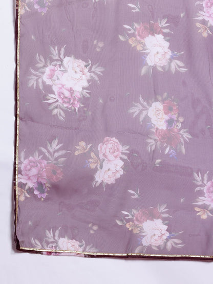 Dhiyona AN Women Embroidered Zari Kurta with Sharara & Dupatta
