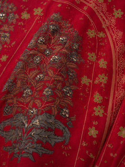 Bakul Scarlet Printed Kurta Pant set