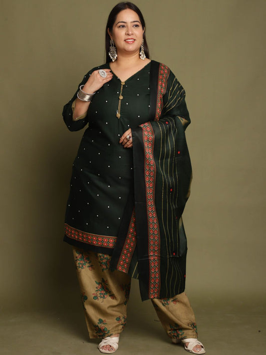 Dhiyona KL Women Floral Printed Regular Kurta with Salwar & With Dupatta
