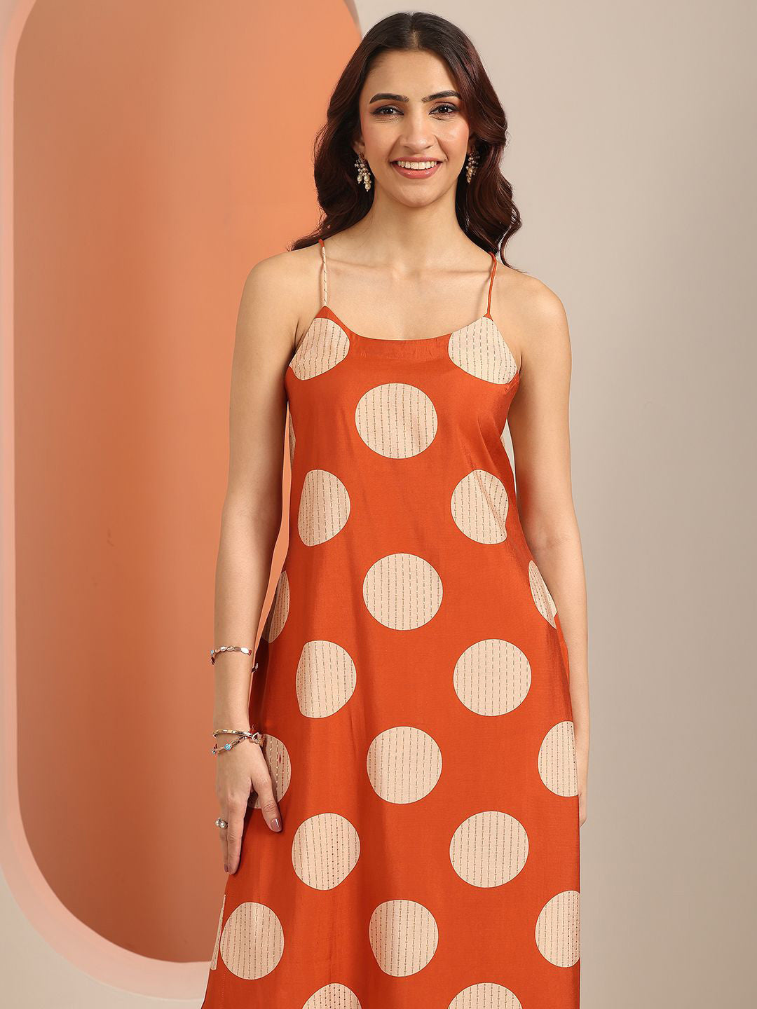 Geometric Printed Round Neck Kurta With Palazzos