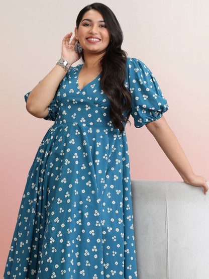 Dhiyona AY Women's Floral Print A-Line Kurta