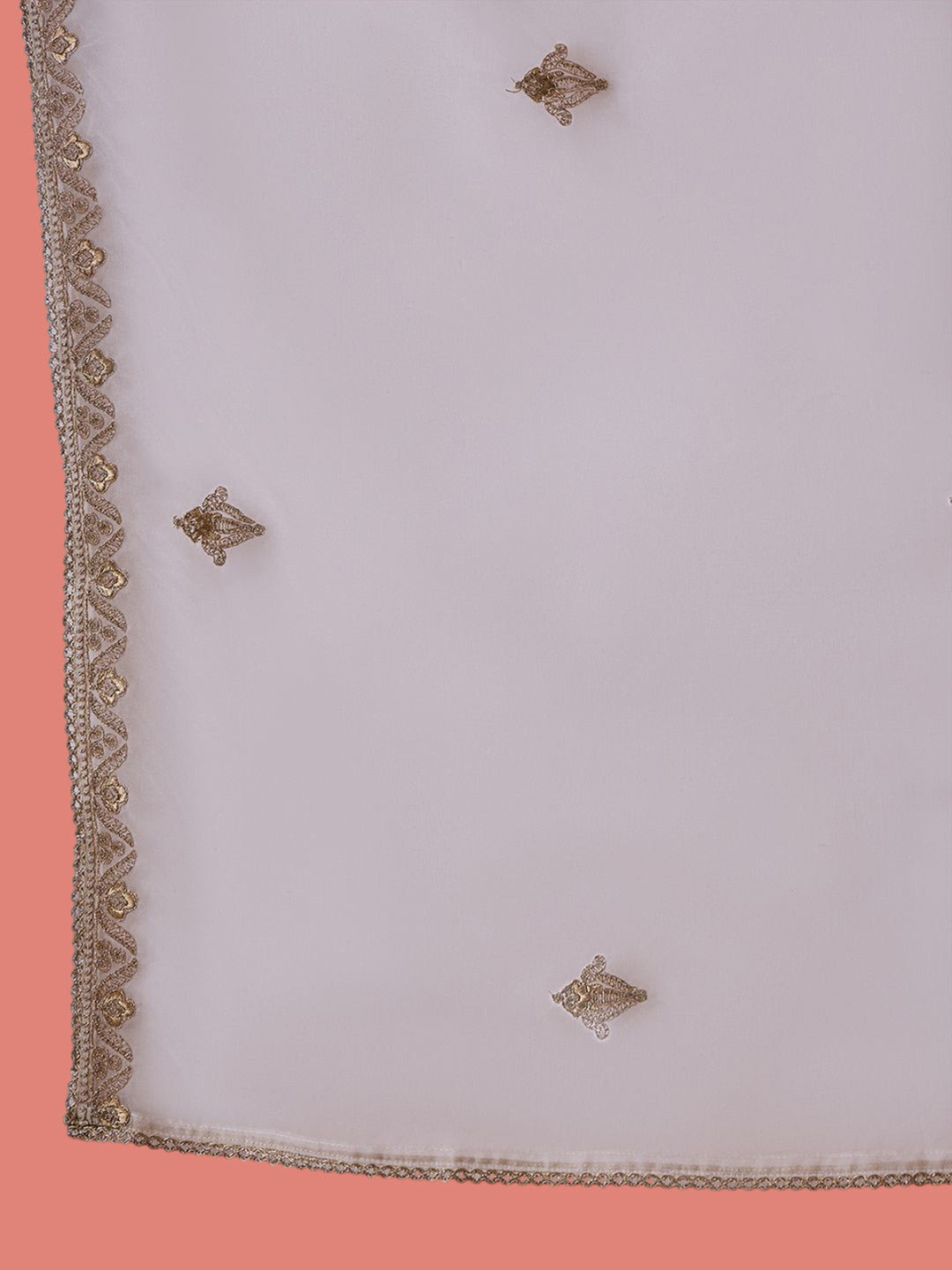 Zari Women Sequence Embroidered Straight Kurta & Trousers With Dupatta