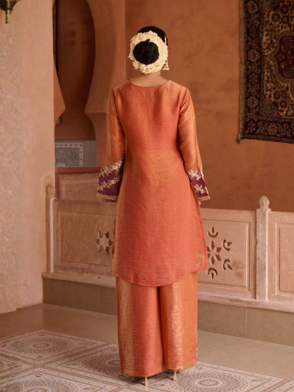 Gaurisha Rust full work premium suit set