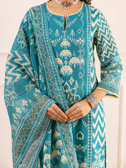 Karen Lapis cotton suit set