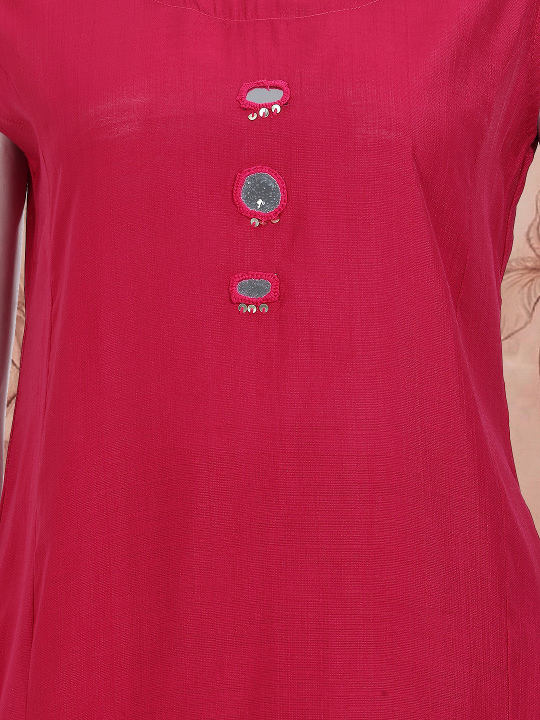 Regular Mirror Work Pure Cotton Kurta with Palazzos