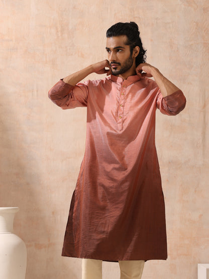 Dhiyona ST Mens Ombre Shades of Brown Kurta