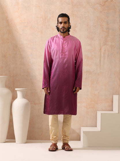 Dhiyona ST Mens Ombre Shades of Pink Kurta