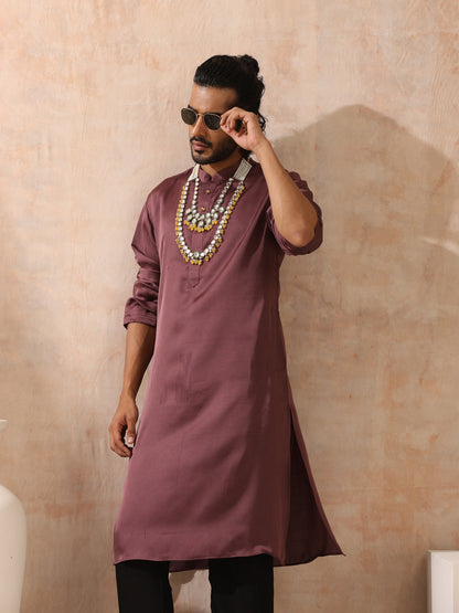 Dhiyona ST Mens Chocolate Kurta with Gold Buttons