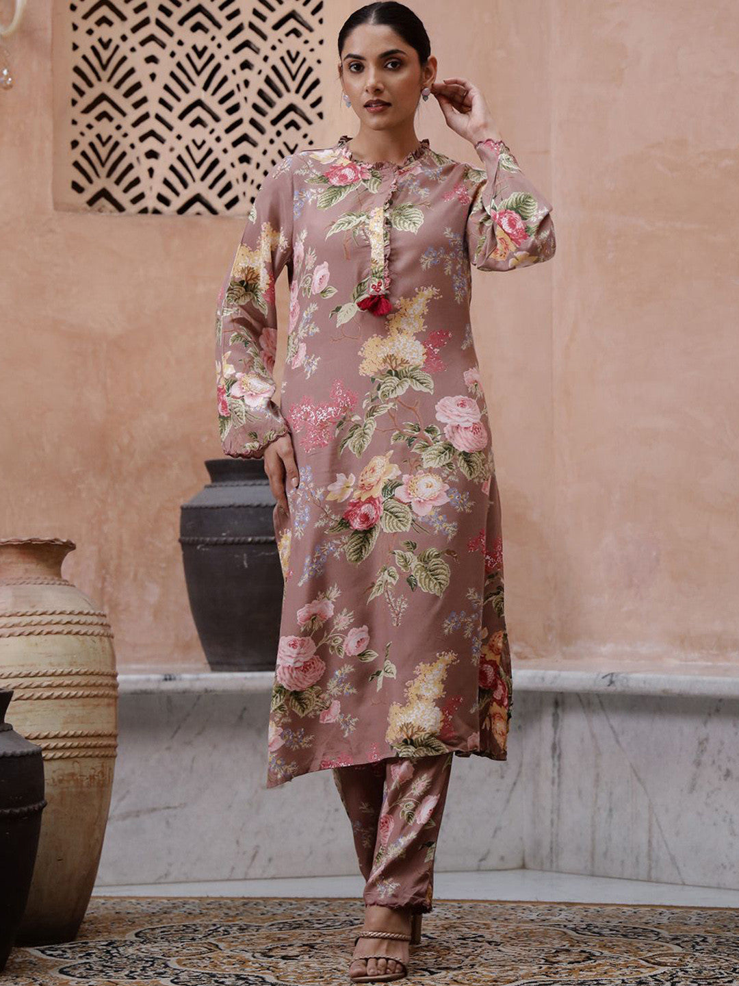 Floral Printed Kurta with Trouser