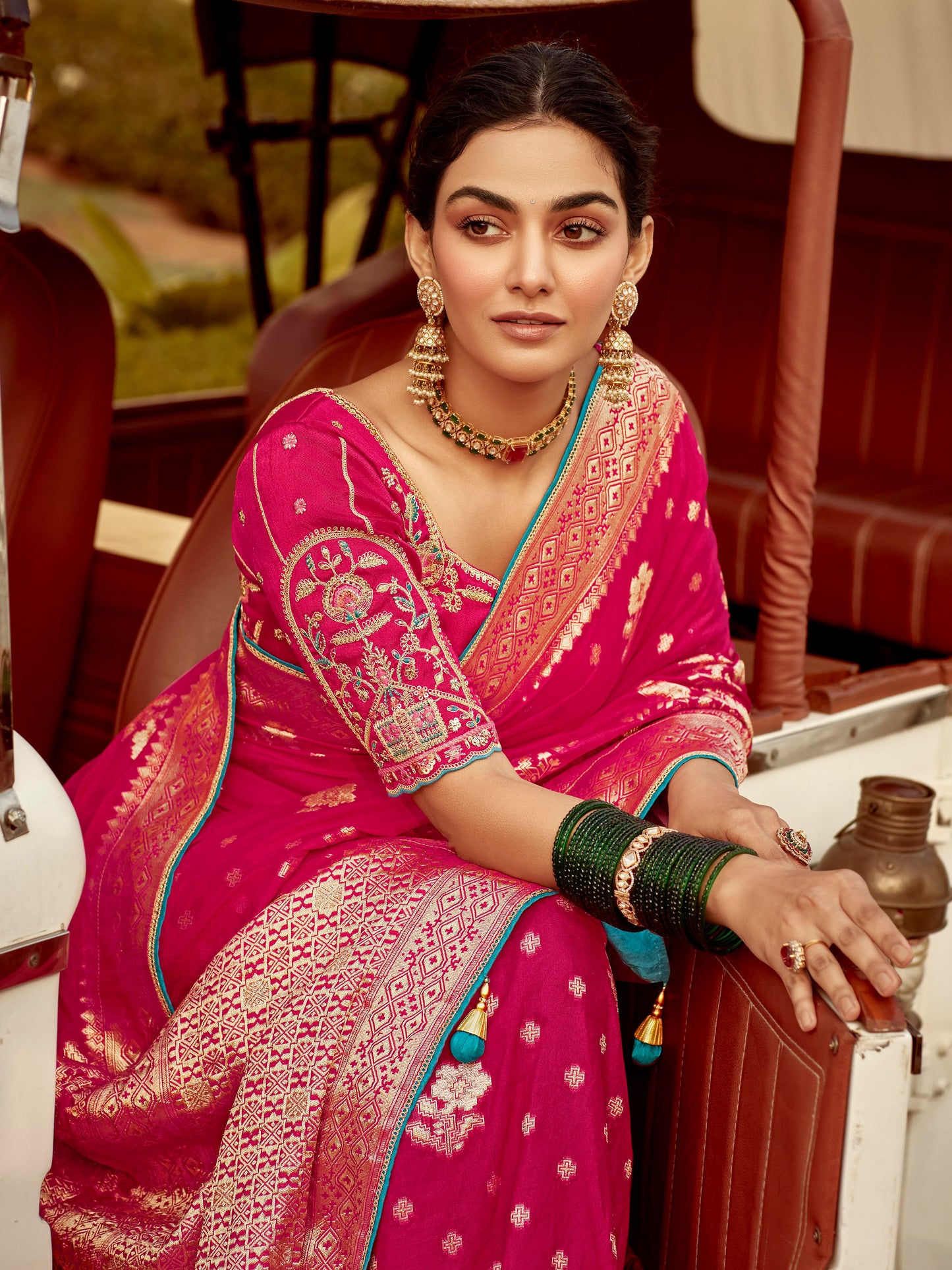 Dhiyona KM Women Pink Silk Saree “ A Classic Statement
