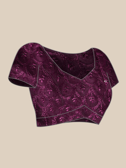 Dhiyona GR Women's Aahana Wisteria Purple Satin Saree